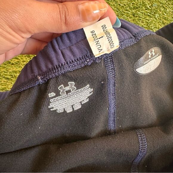 Under Armour Women's Navy Blue Leggings XL - Picture 3 of 5